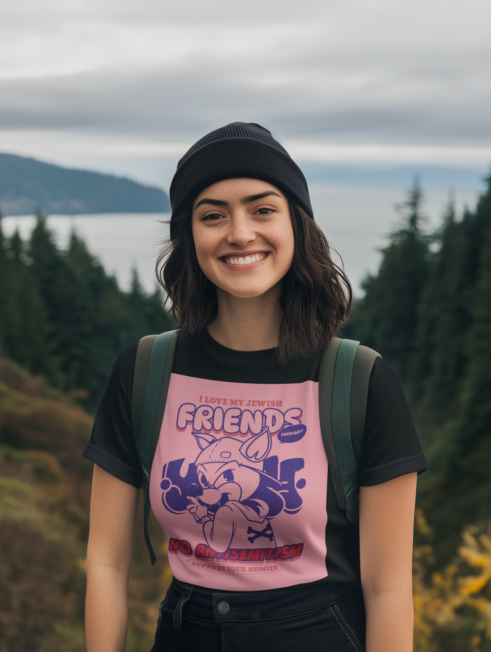 Streetart Graffiti Cartoon | Antisemitism | Unisex T-Shirt