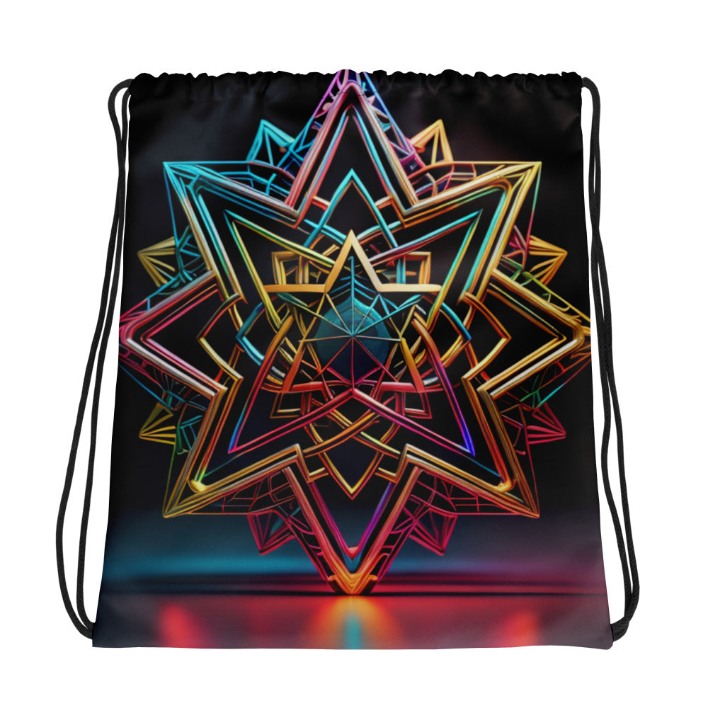 Futuristic Shine| Star of David |Drawstring Bag