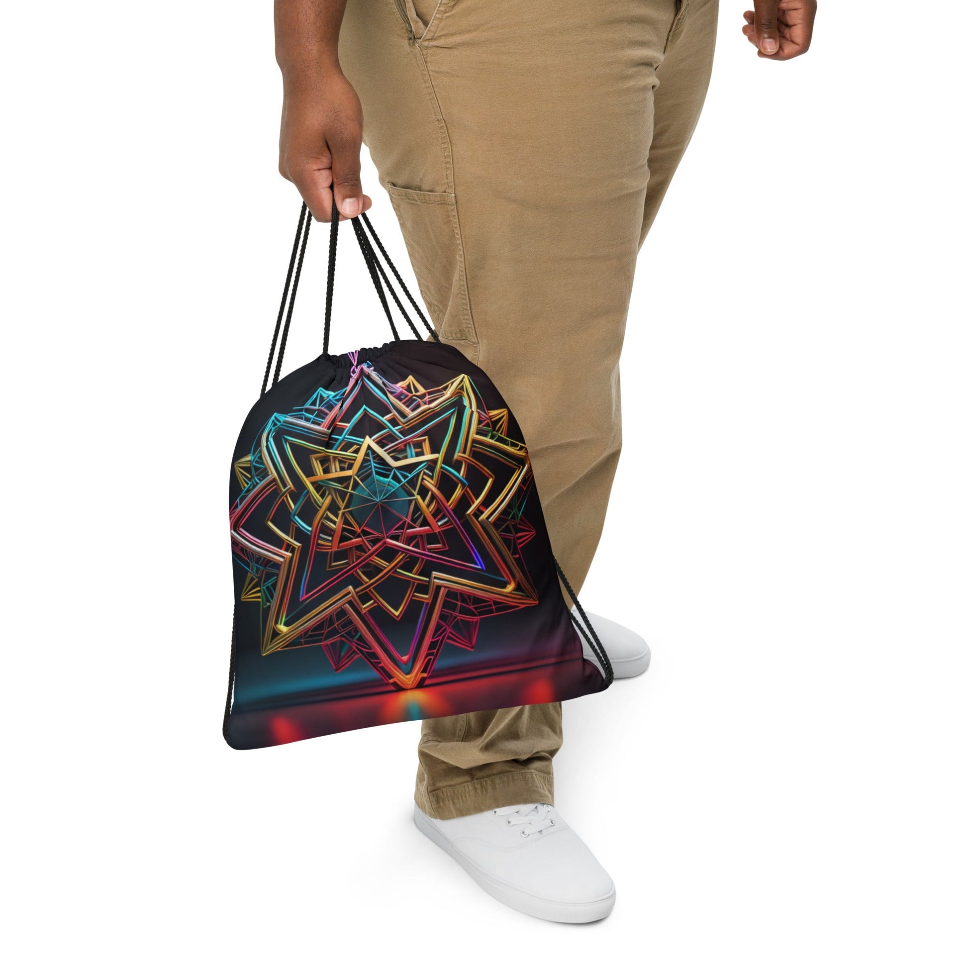 Futuristic Shine| Star of David |Drawstring Bag