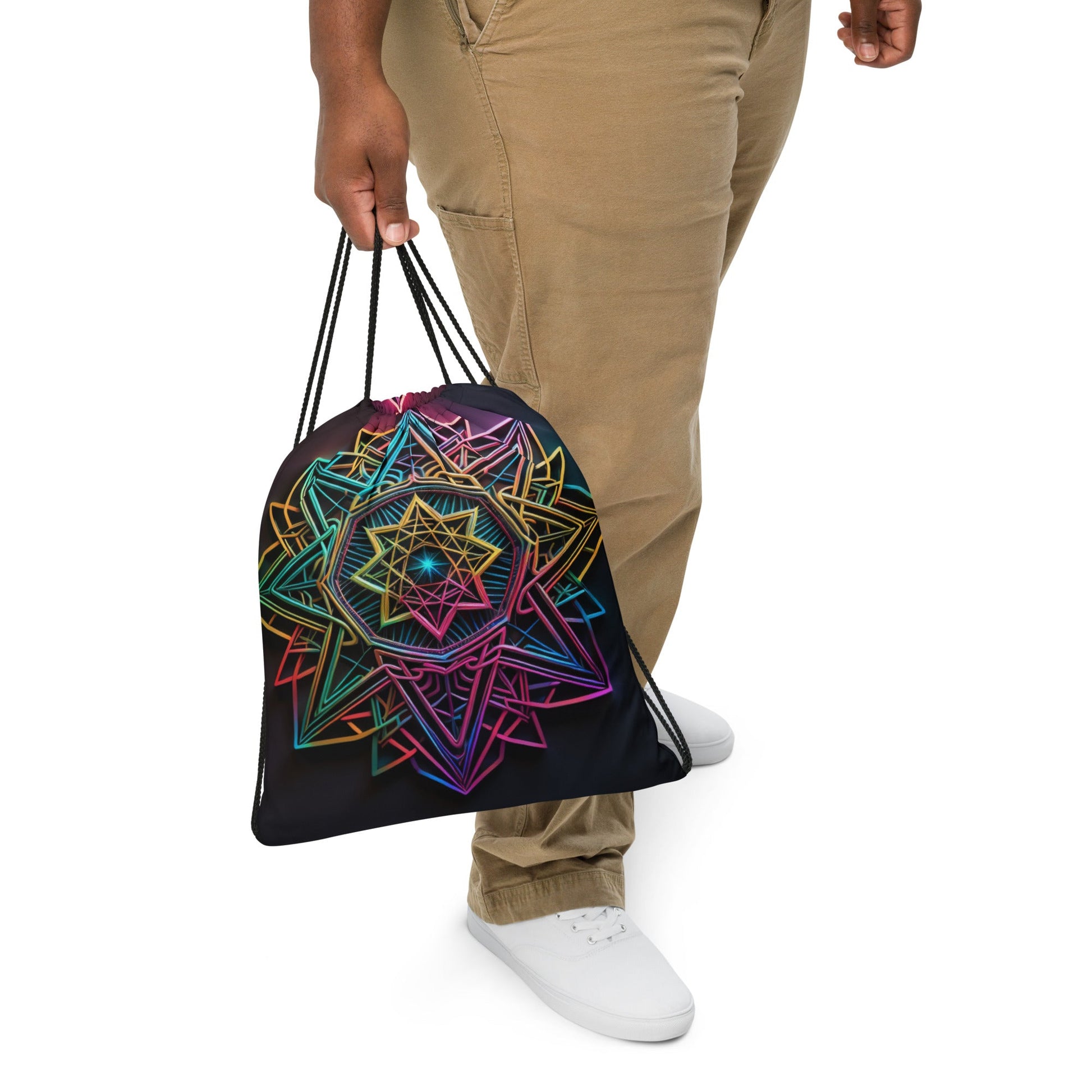Futuristic Shine| Star of David |Drawstring Bag