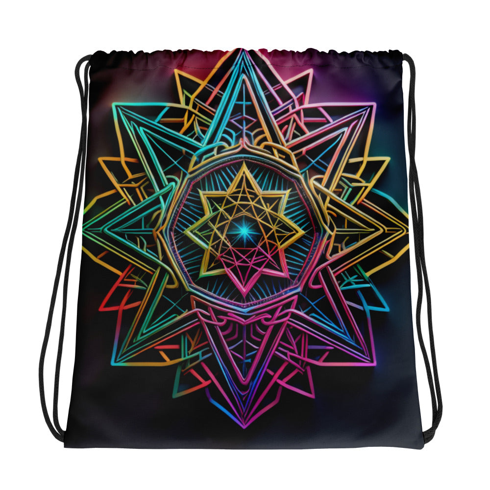 Futuristic Shine| Star of David |Drawstring Bag
