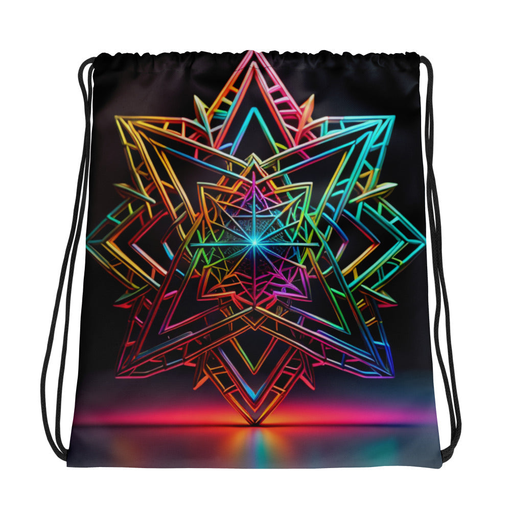 Futuristic Shine| Star of David |Drawstring Bag