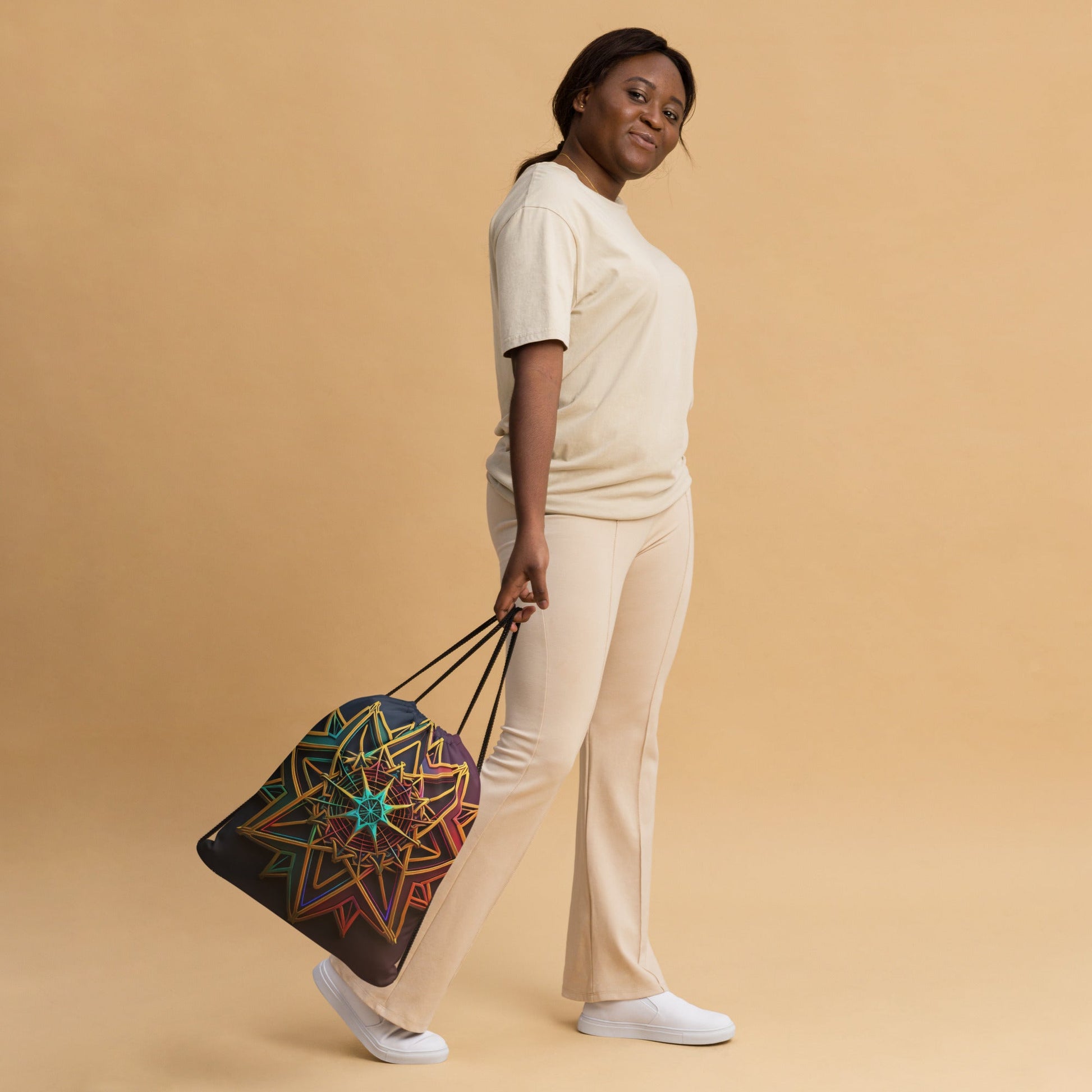 Futuristic Shine| Star of David |Drawstring Bag
