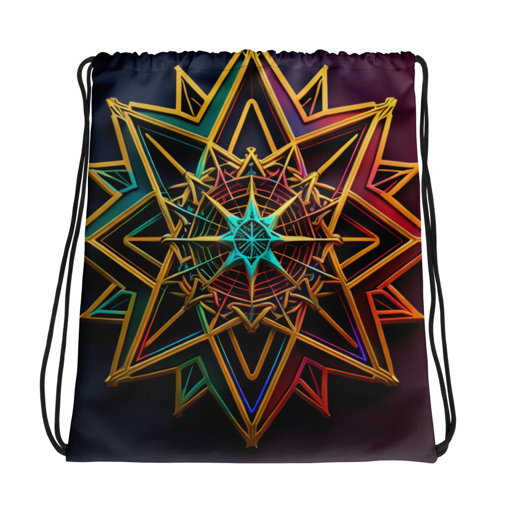 Futuristic Shine| Star of David |Drawstring Bag