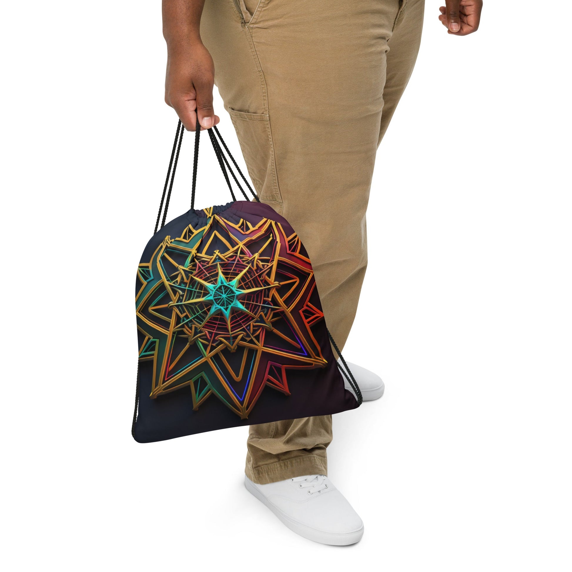 Futuristic Shine| Star of David |Drawstring Bag