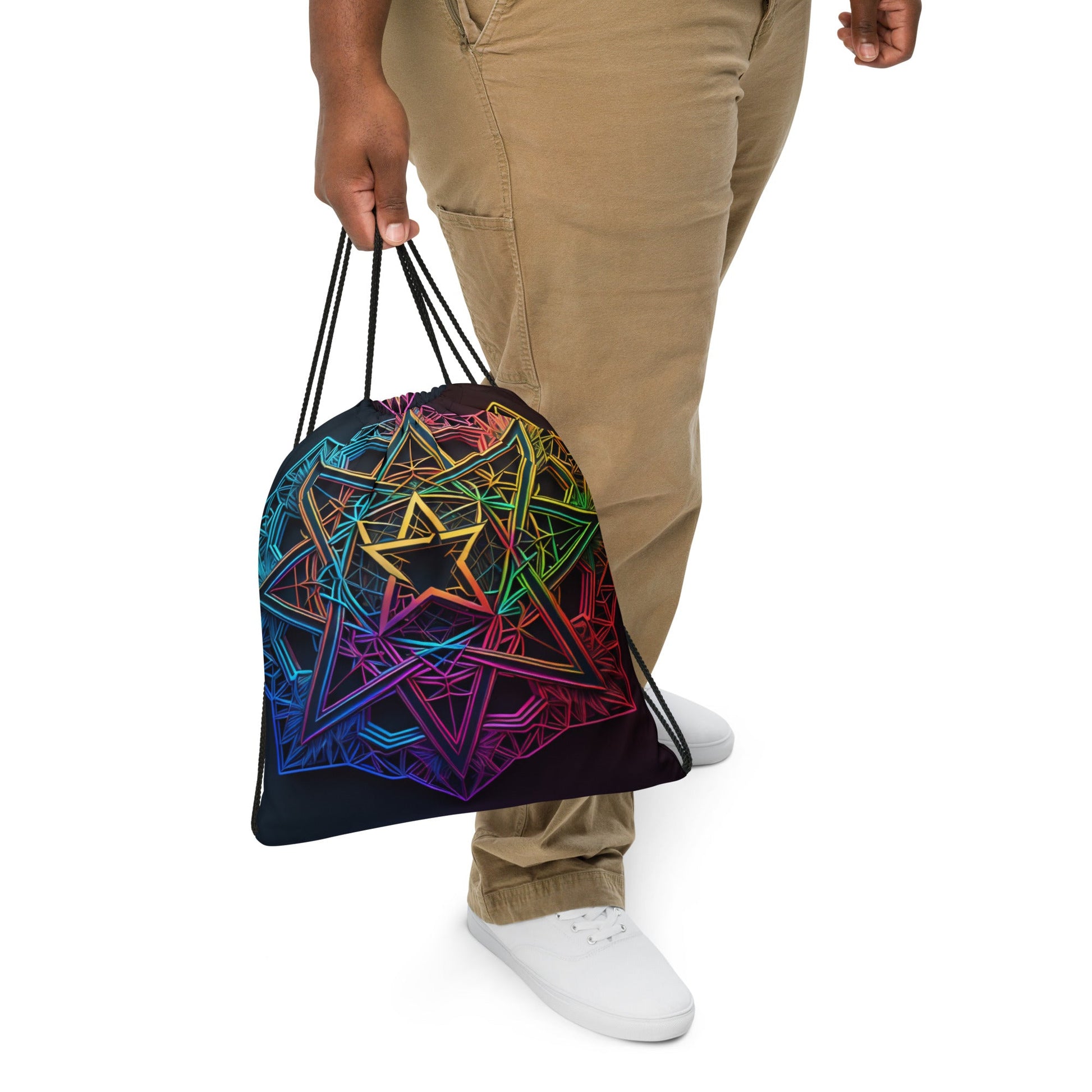 Futuristic Shine| Star of David |Drawstring Bag