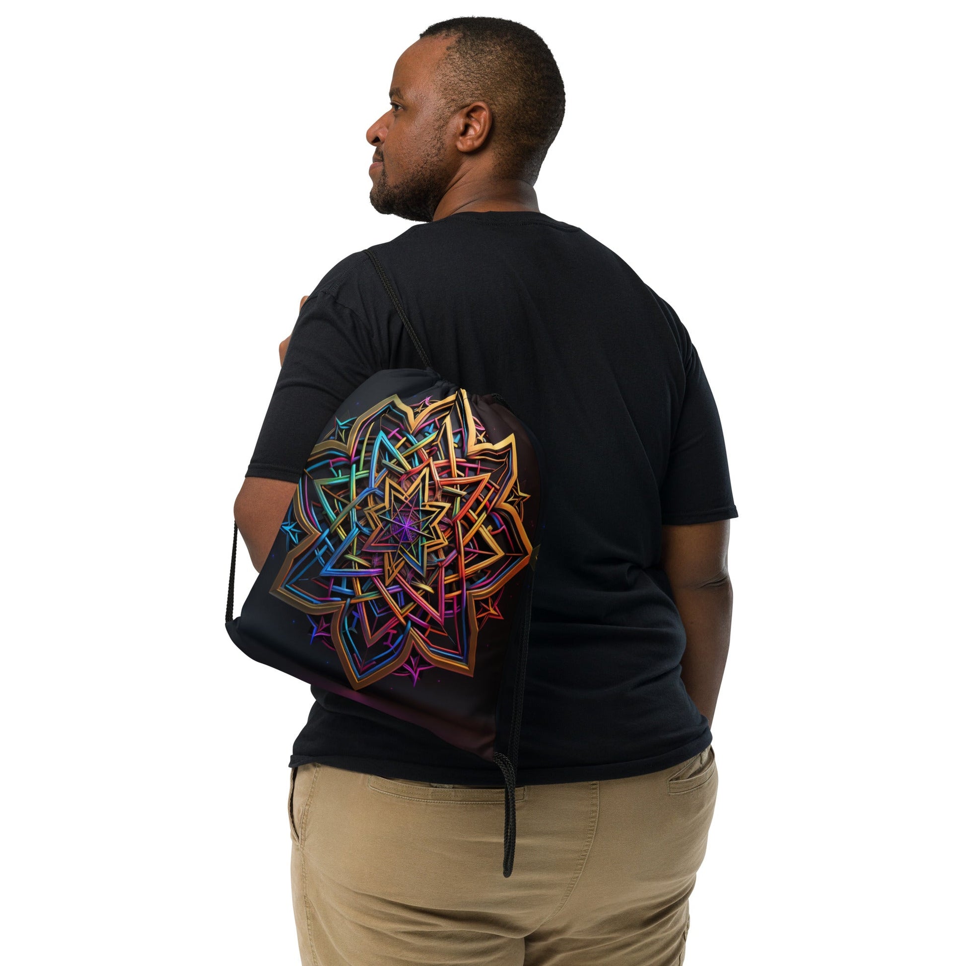 Futuristic Shine| Star of David |Drawstring Bag