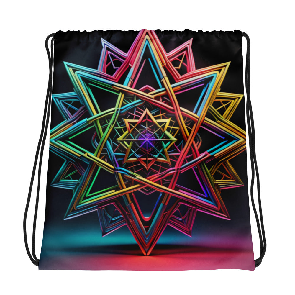 Futuristic Shine| Star of David |Drawstring Bag