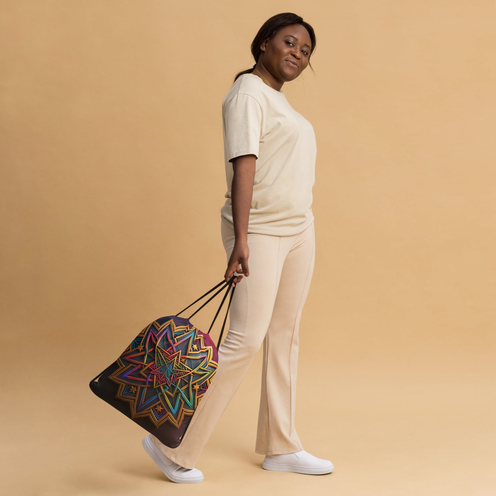 Futuristic Shine| Star of David |Drawstring Bag