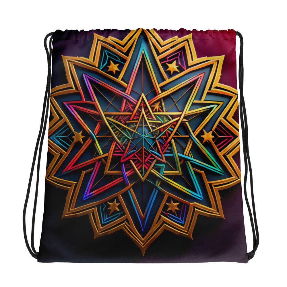 Futuristic Shine| Star of David |Drawstring Bag