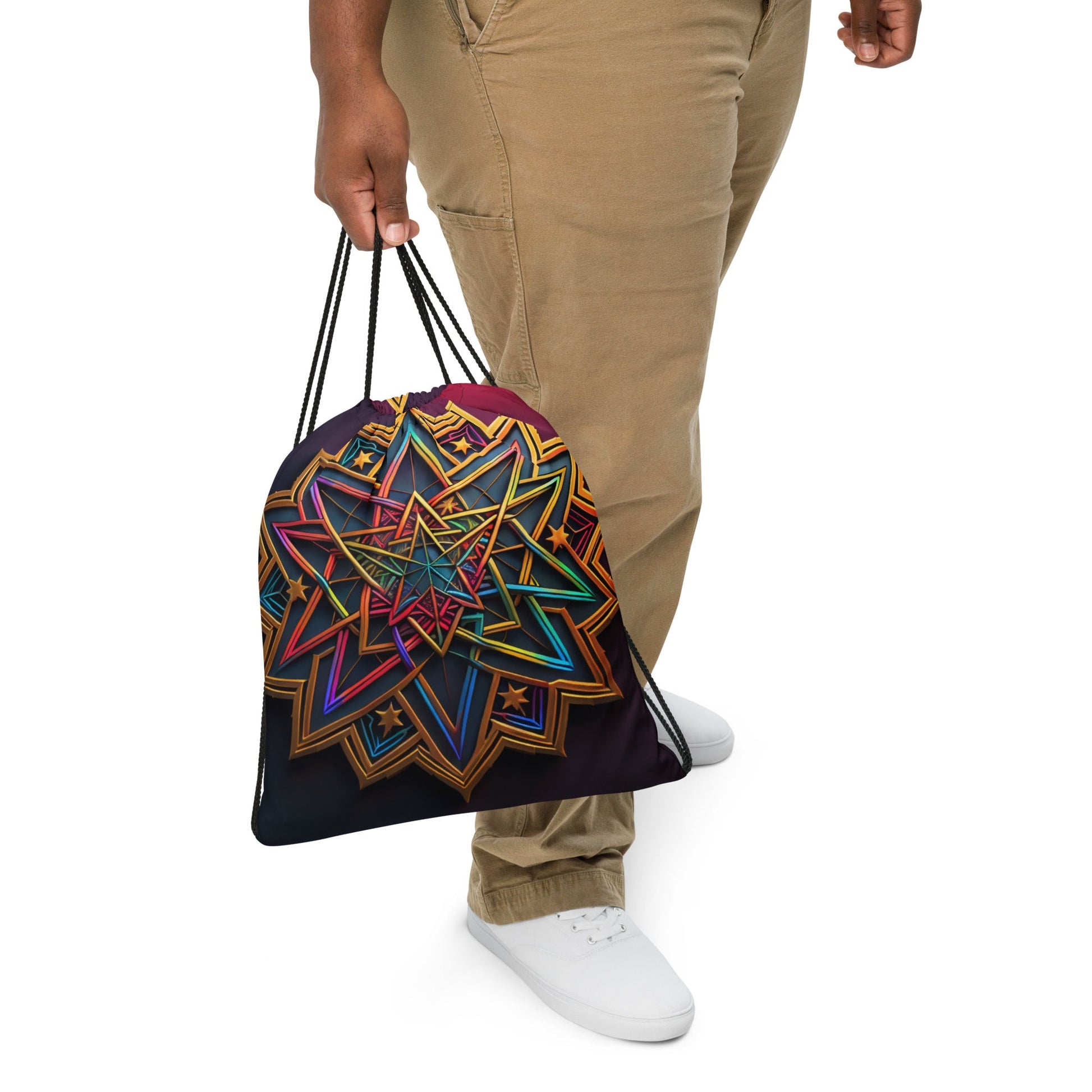 Futuristic Shine| Star of David |Drawstring Bag
