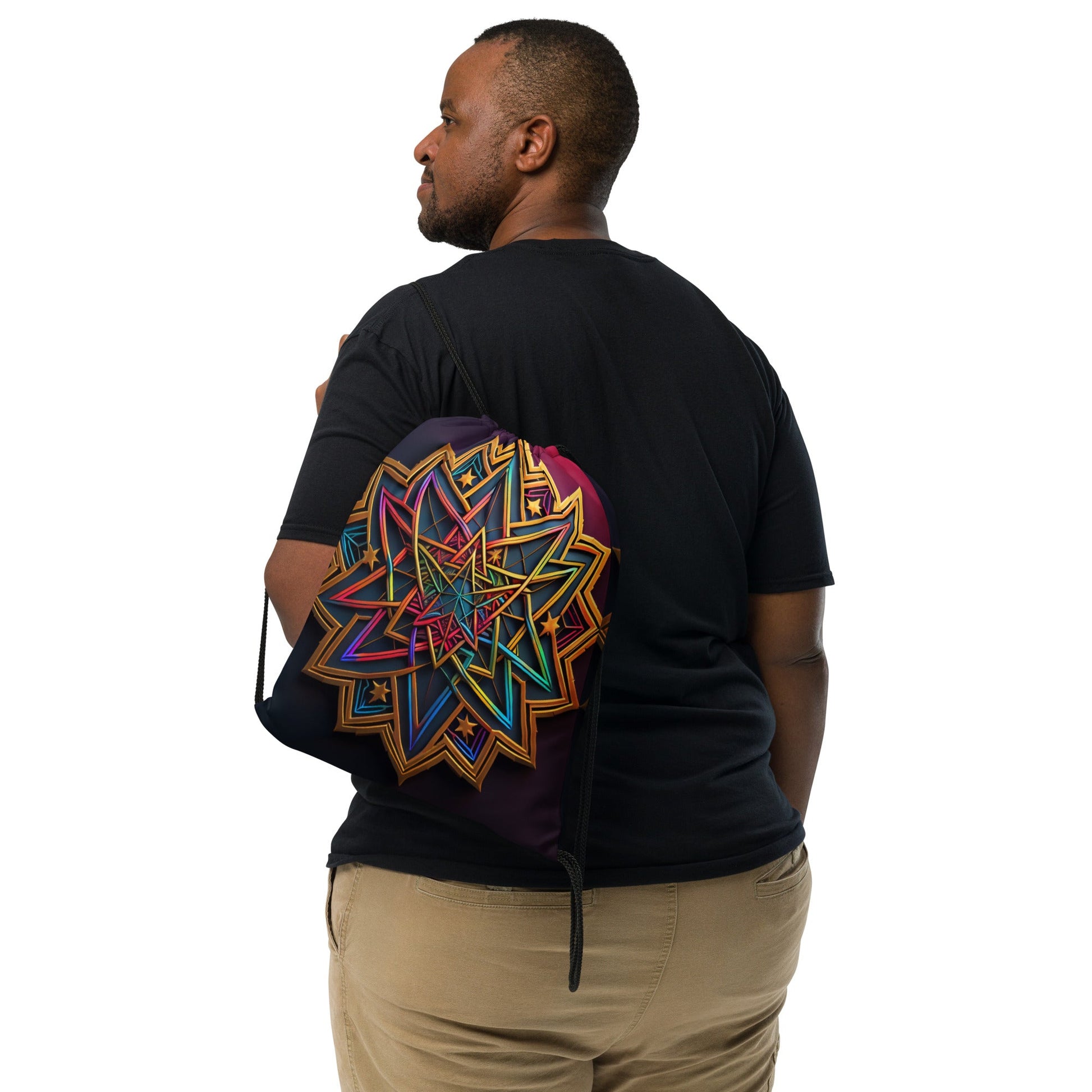 Futuristic Shine| Star of David |Drawstring Bag