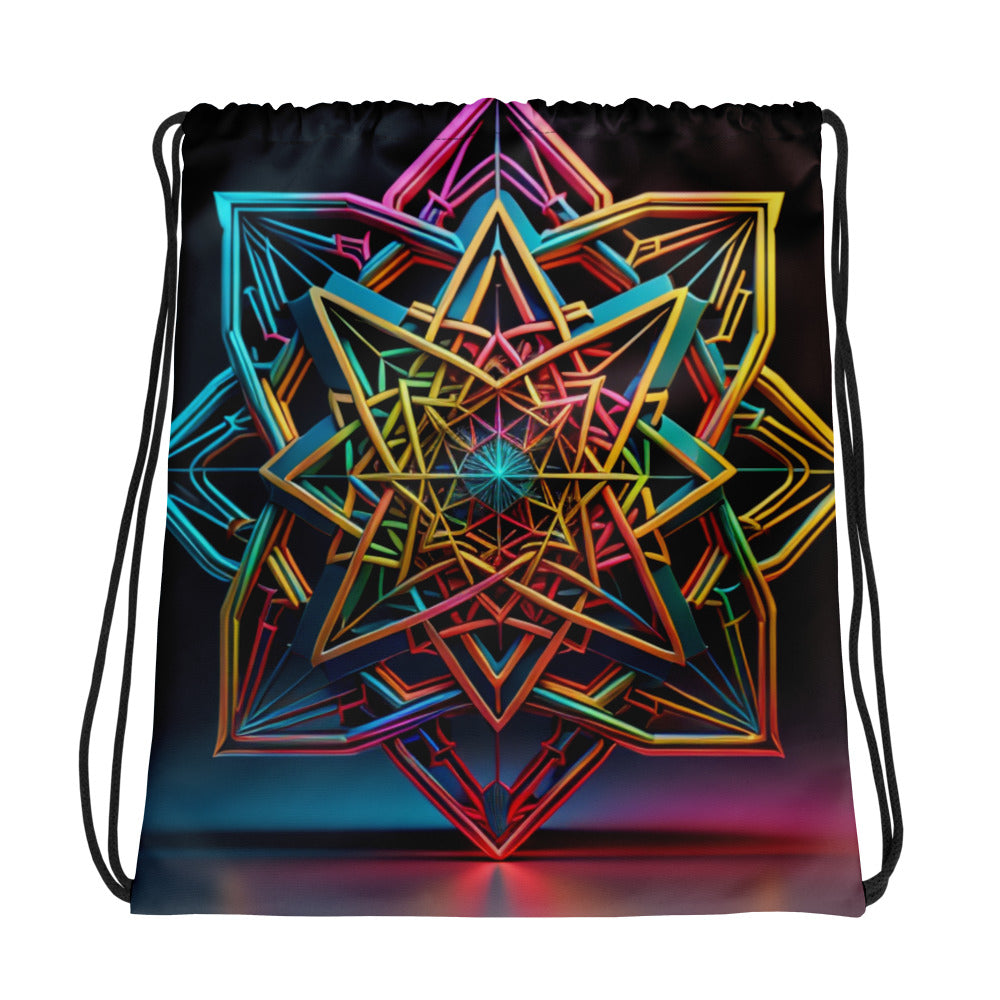 Futuristic Shine| Star of David |Drawstring Bag
