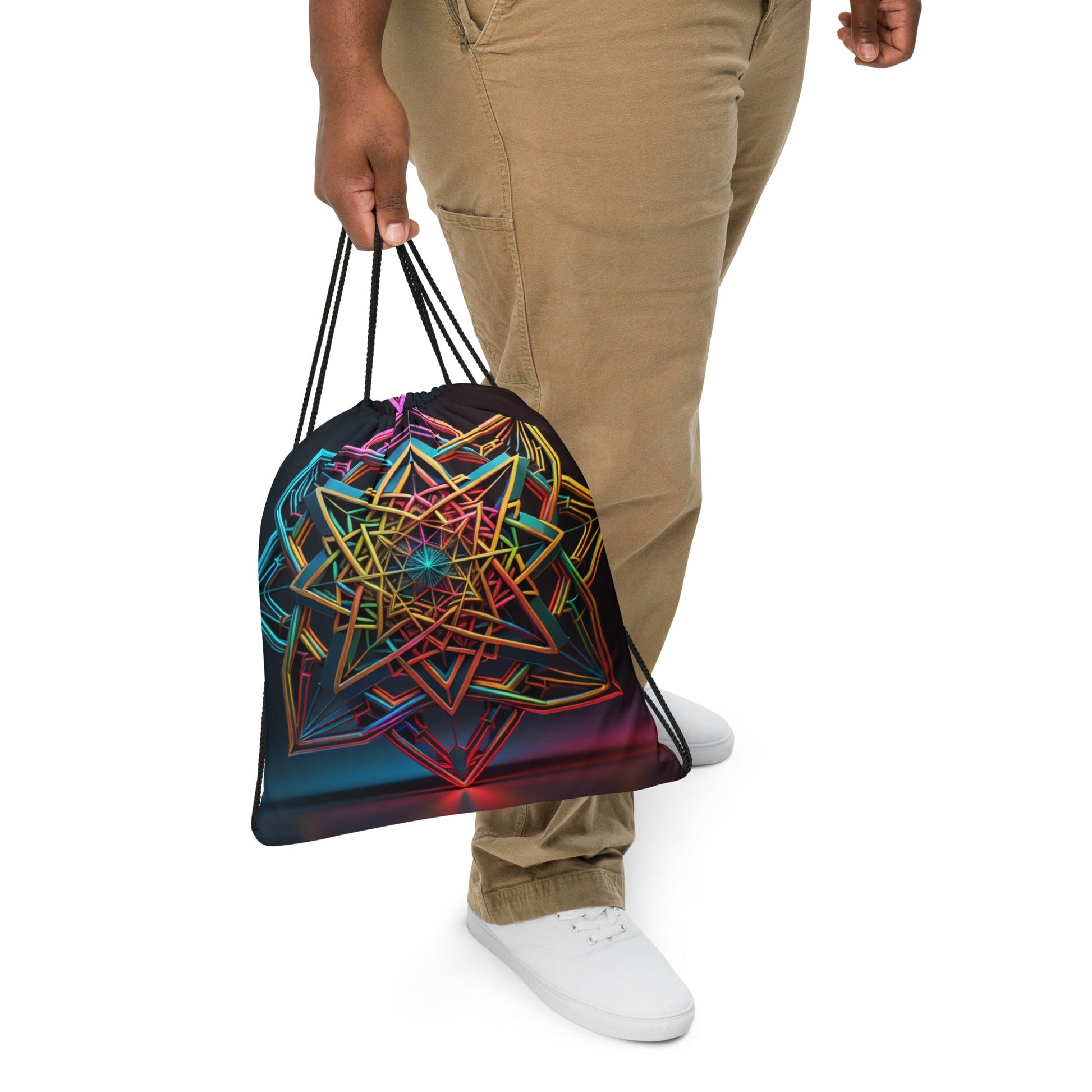 Futuristic Shine| Star of David |Drawstring Bag