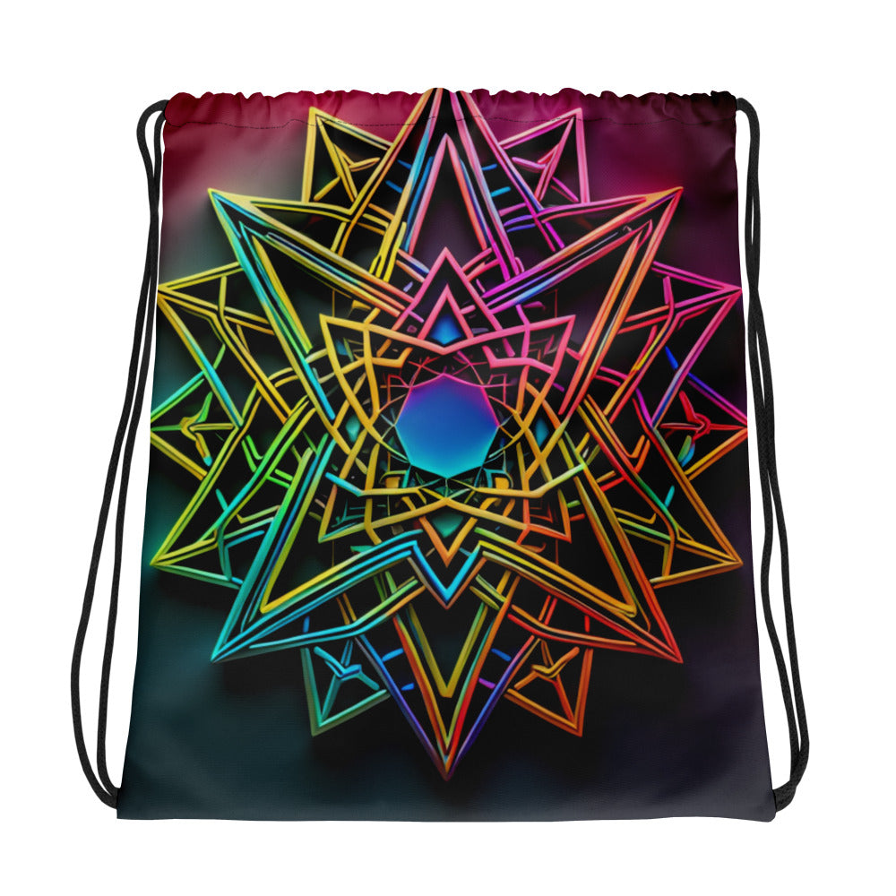 Futuristic Shine| Star of David |Drawstring Bag
