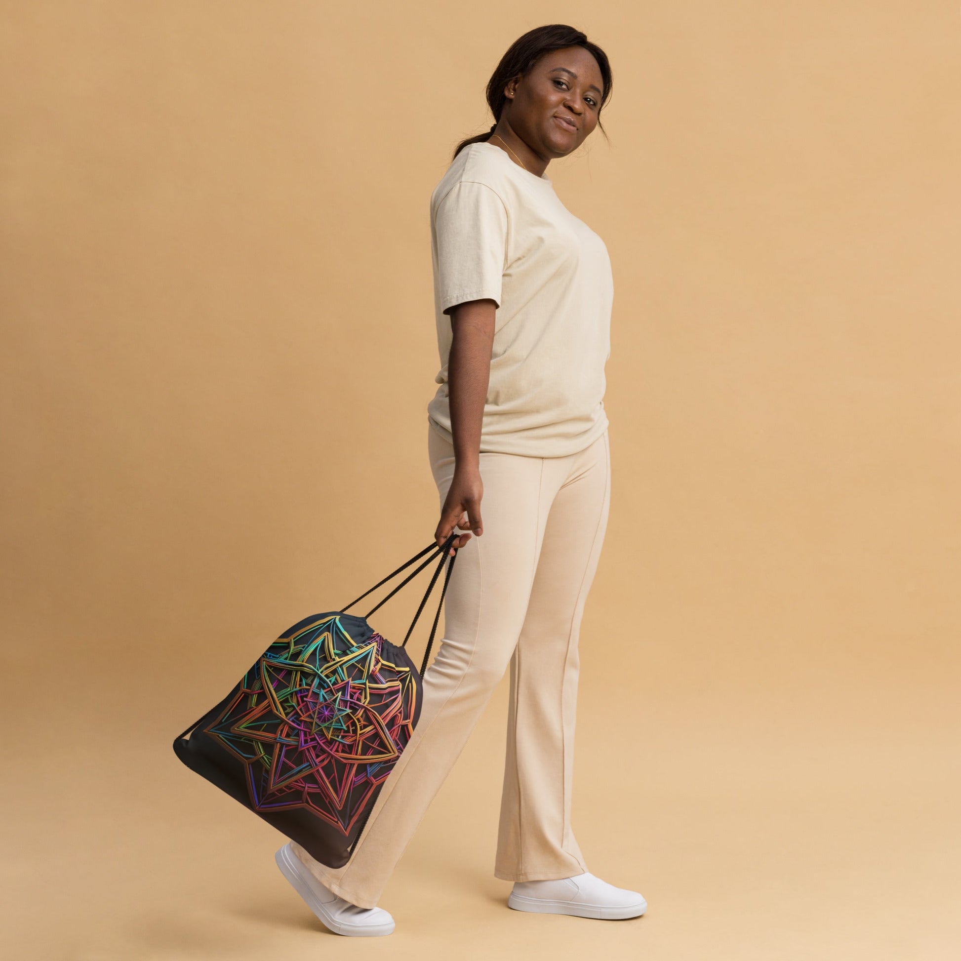 Futuristic Shine| Star of David |Drawstring Bag