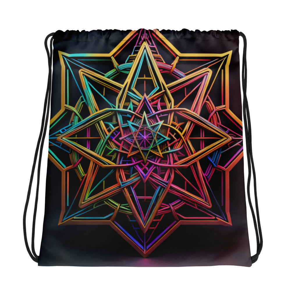 Futuristic Shine| Star of David |Drawstring Bag