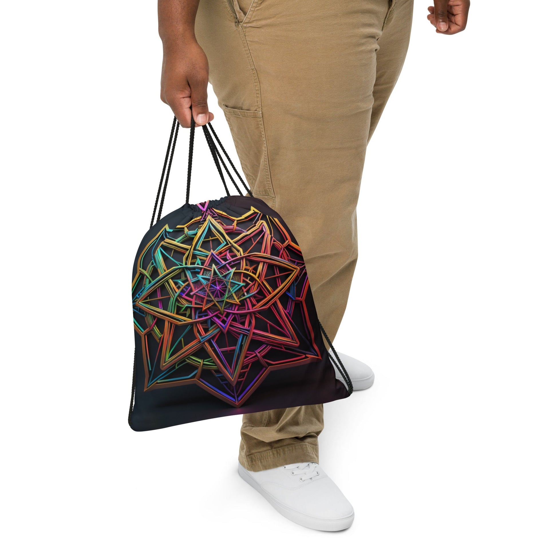 Futuristic Shine| Star of David |Drawstring Bag