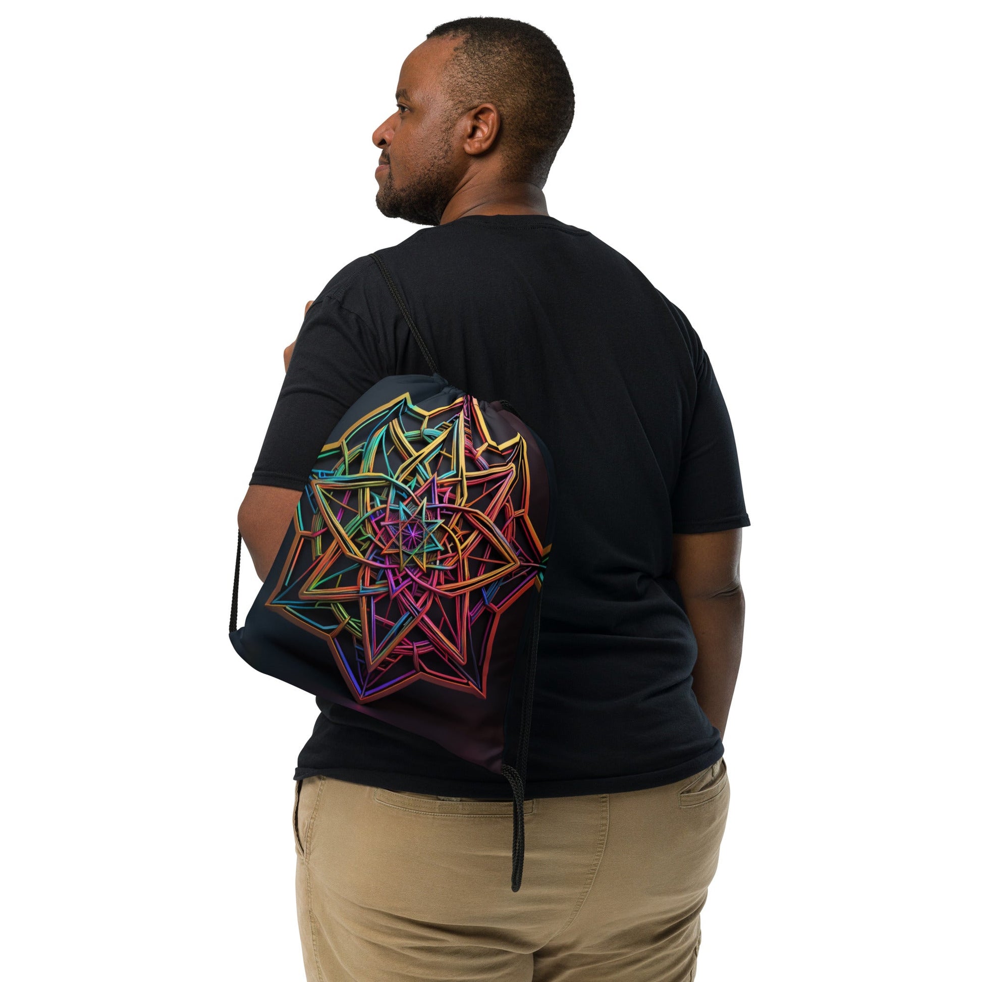 Futuristic Shine| Star of David |Drawstring Bag