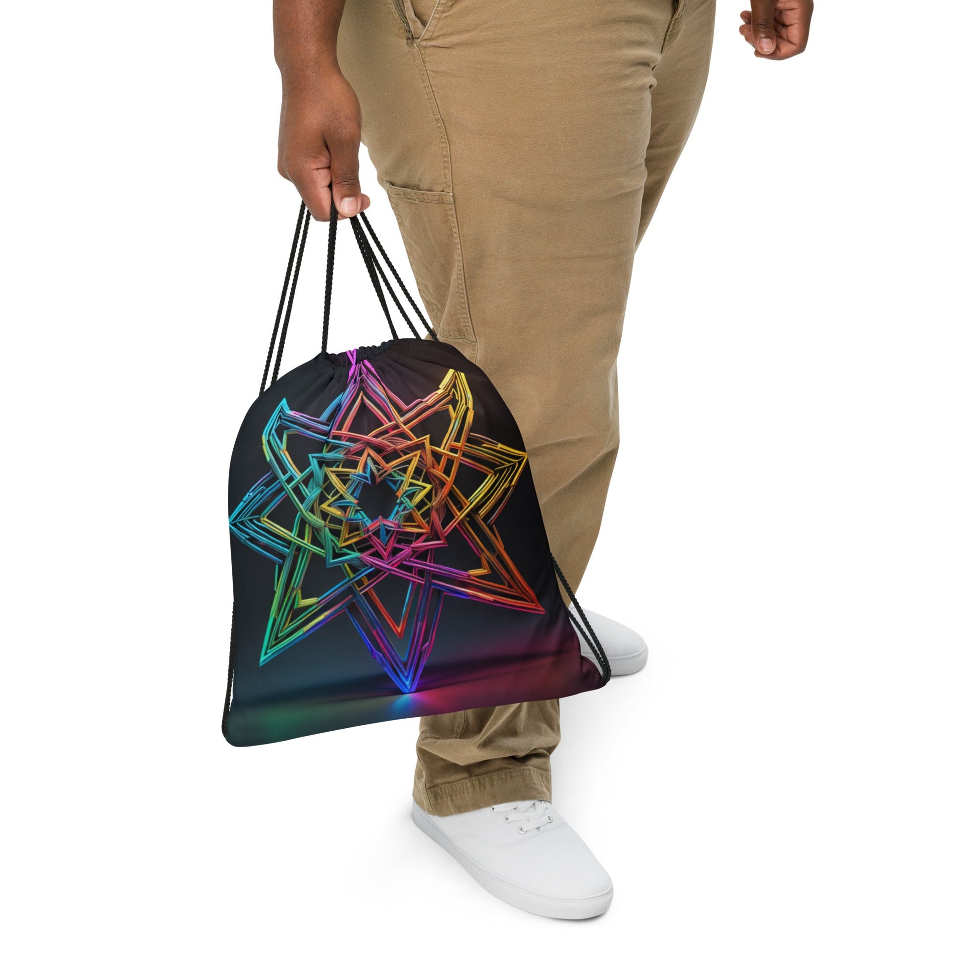 Futuristic Shine| Star of David |Drawstring Bag