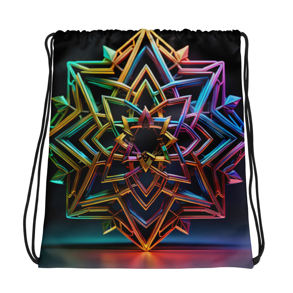 Futuristic Shine| Star of David |Drawstring Bag