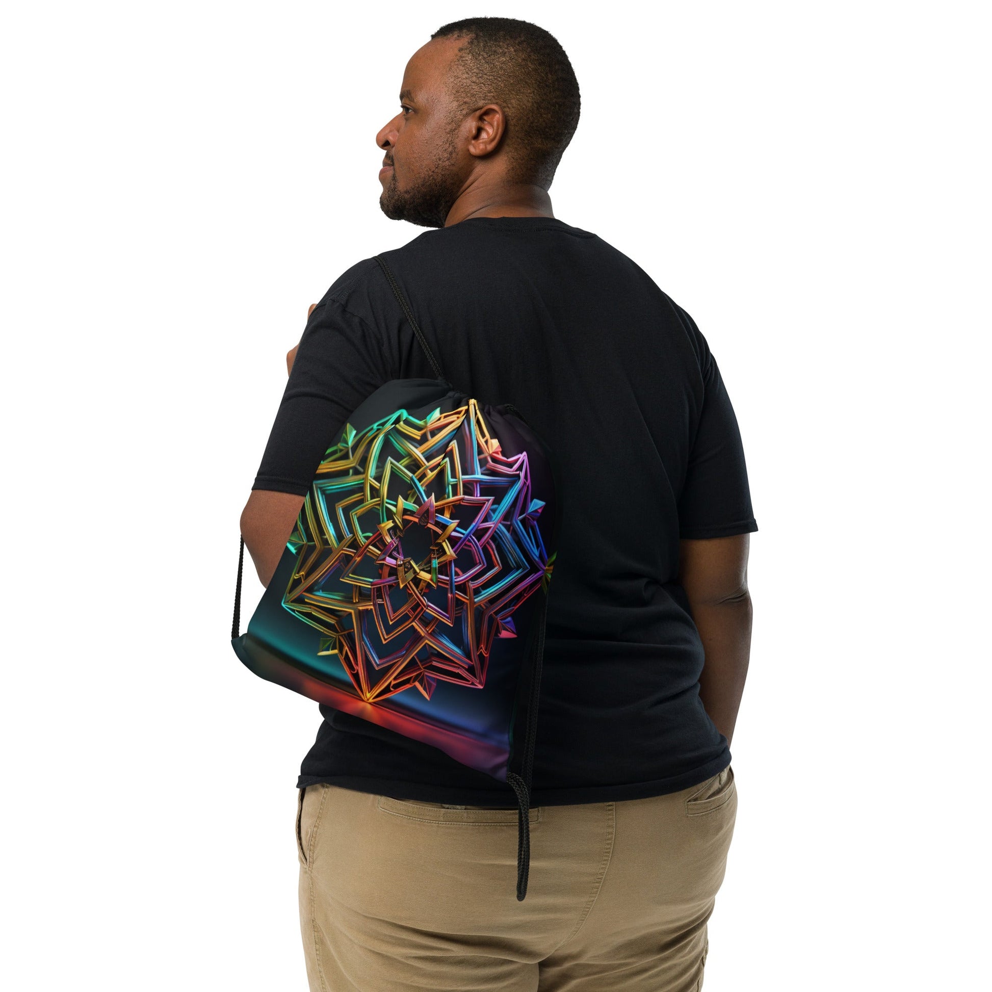 Futuristic Shine| Star of David |Drawstring Bag
