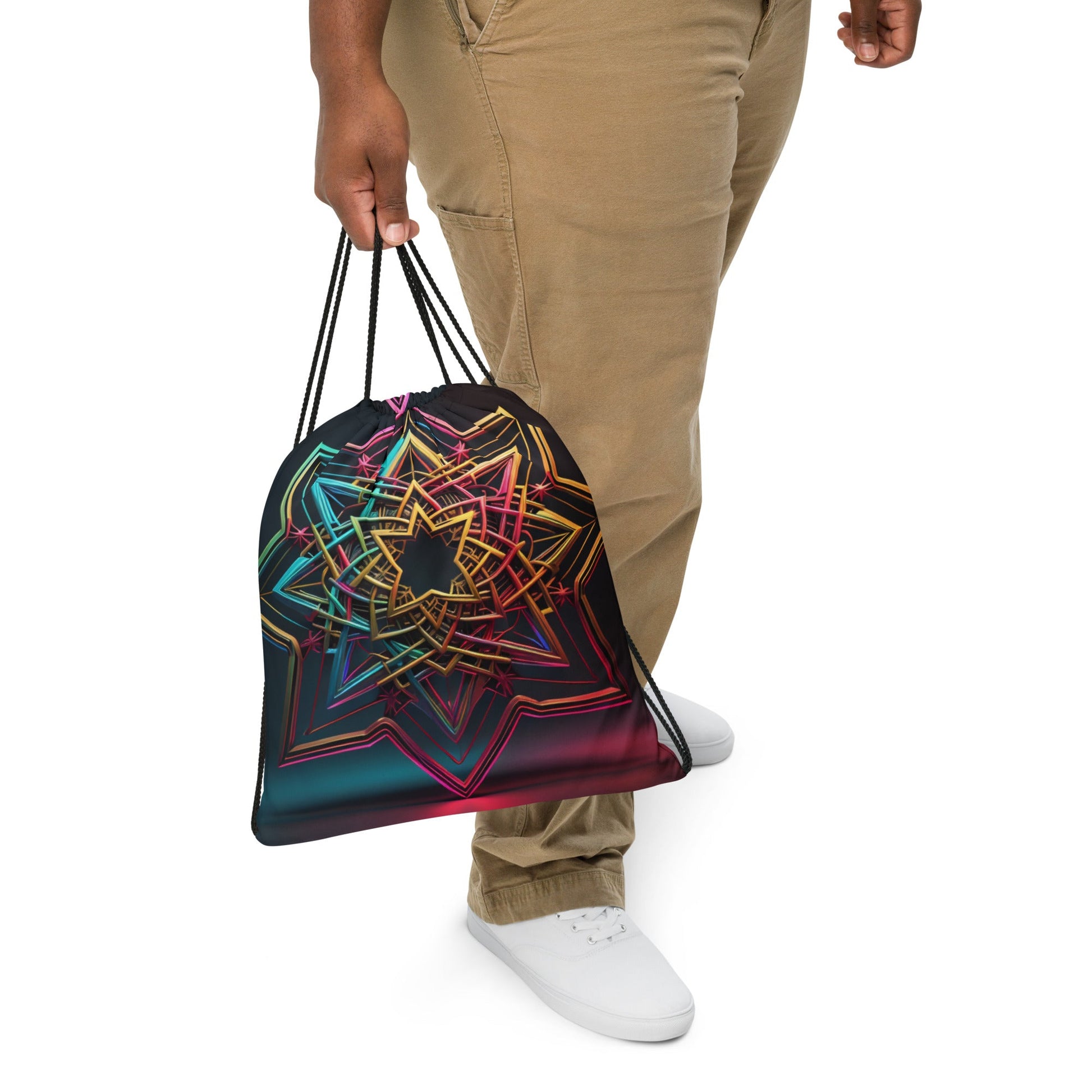 Futuristic Shine| Star of David |Drawstring Bag