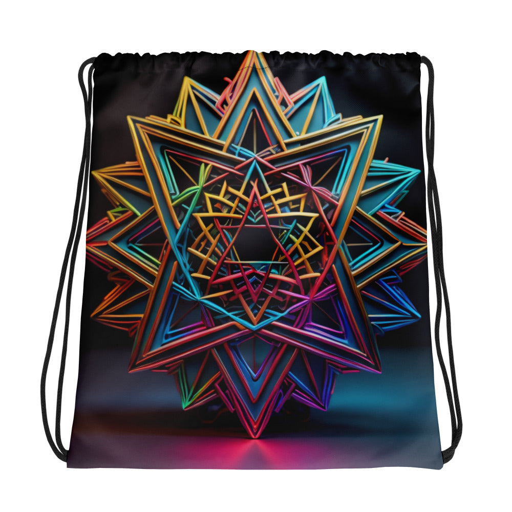 Futuristic Shine| Star of David |Drawstring Bag