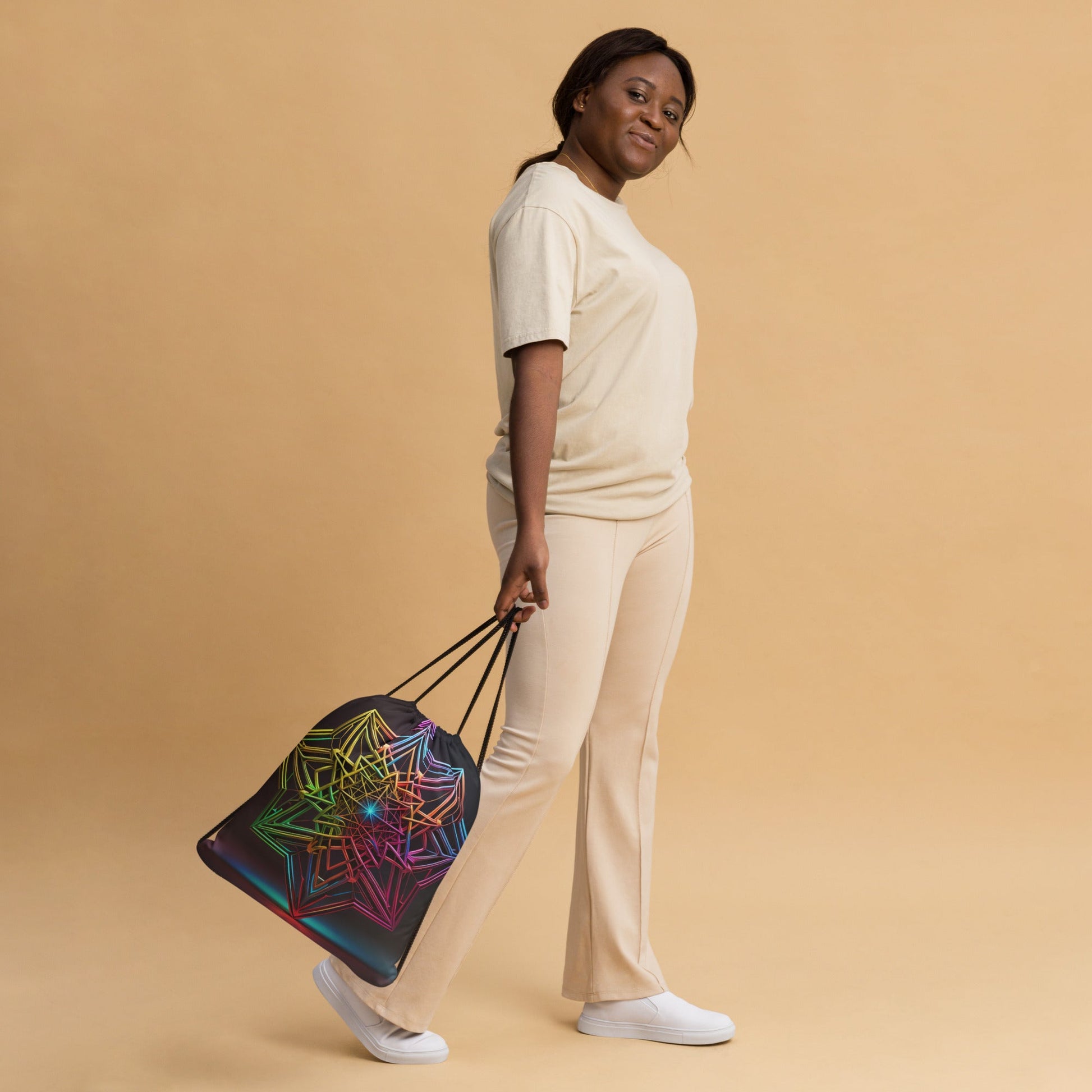 Futuristic Shine| Star of David |Drawstring Bag