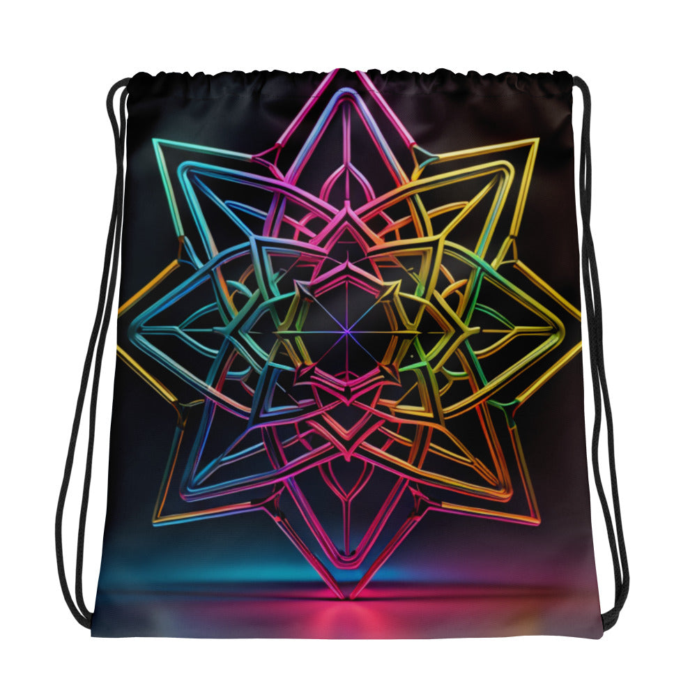 Futuristic Shine| Star of David |Drawstring Bag