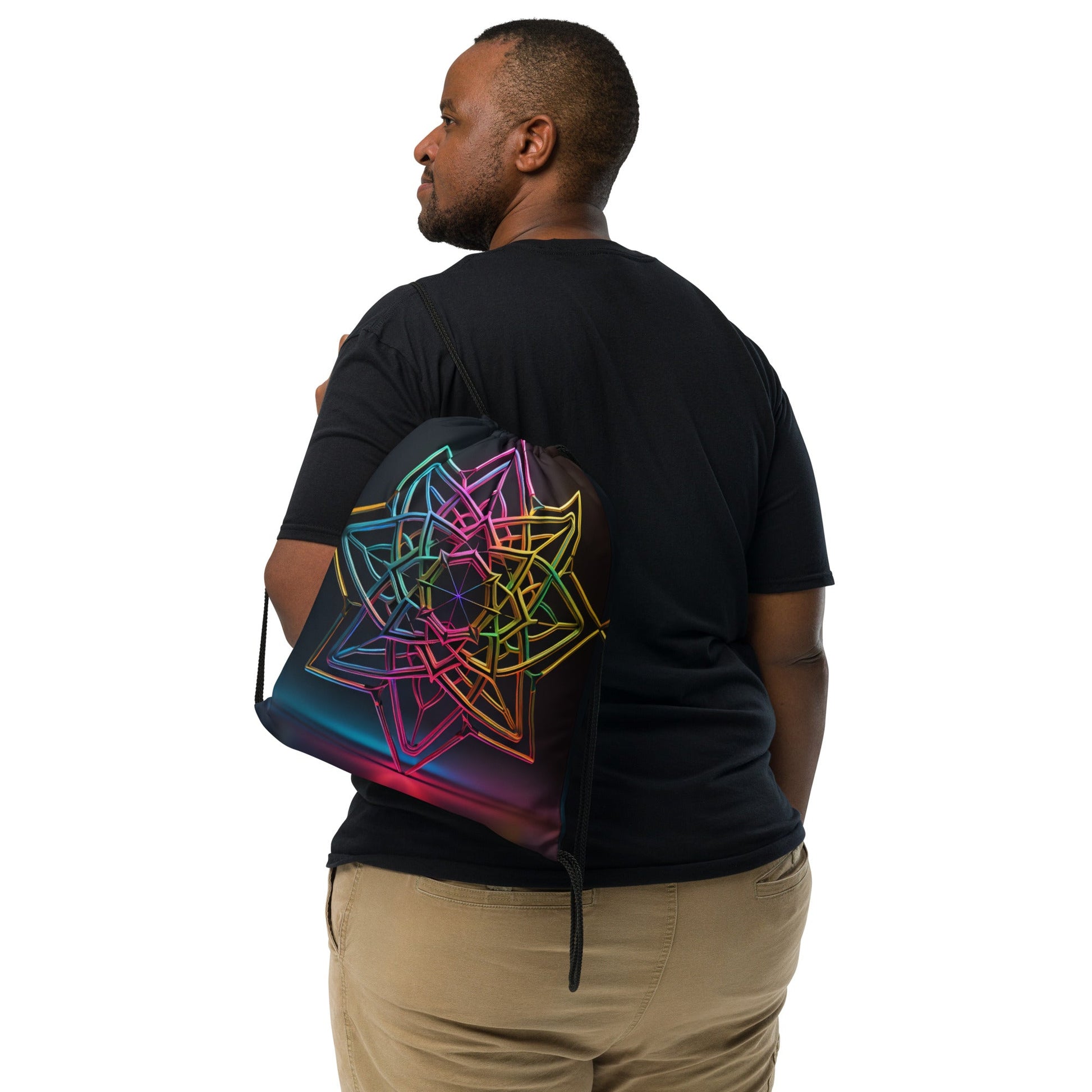 Futuristic Shine| Star of David |Drawstring Bag