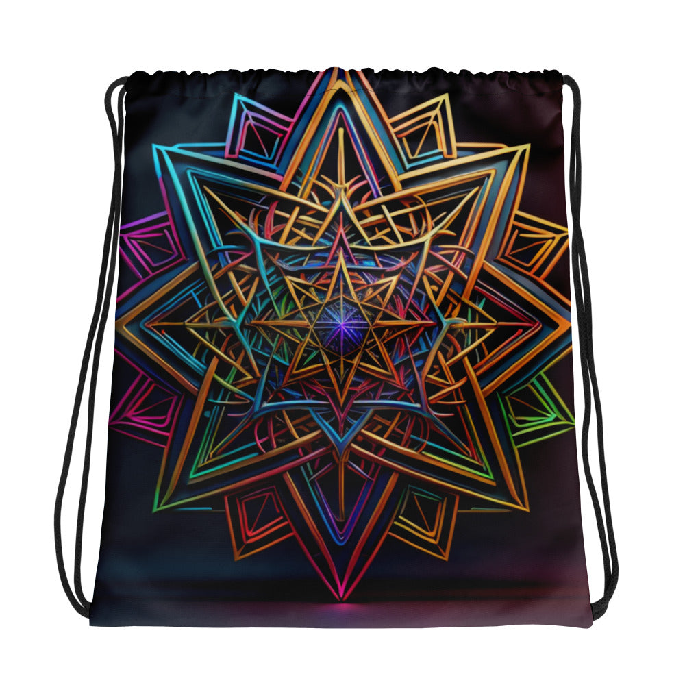 Futuristic Shine| Star of David |Drawstring Bag