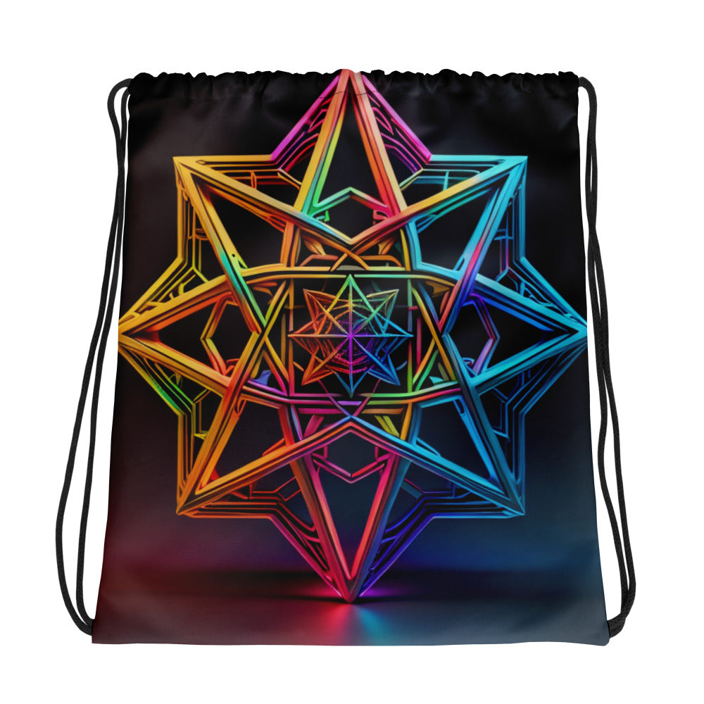 Futuristic Shine| Star of David |Drawstring Bag