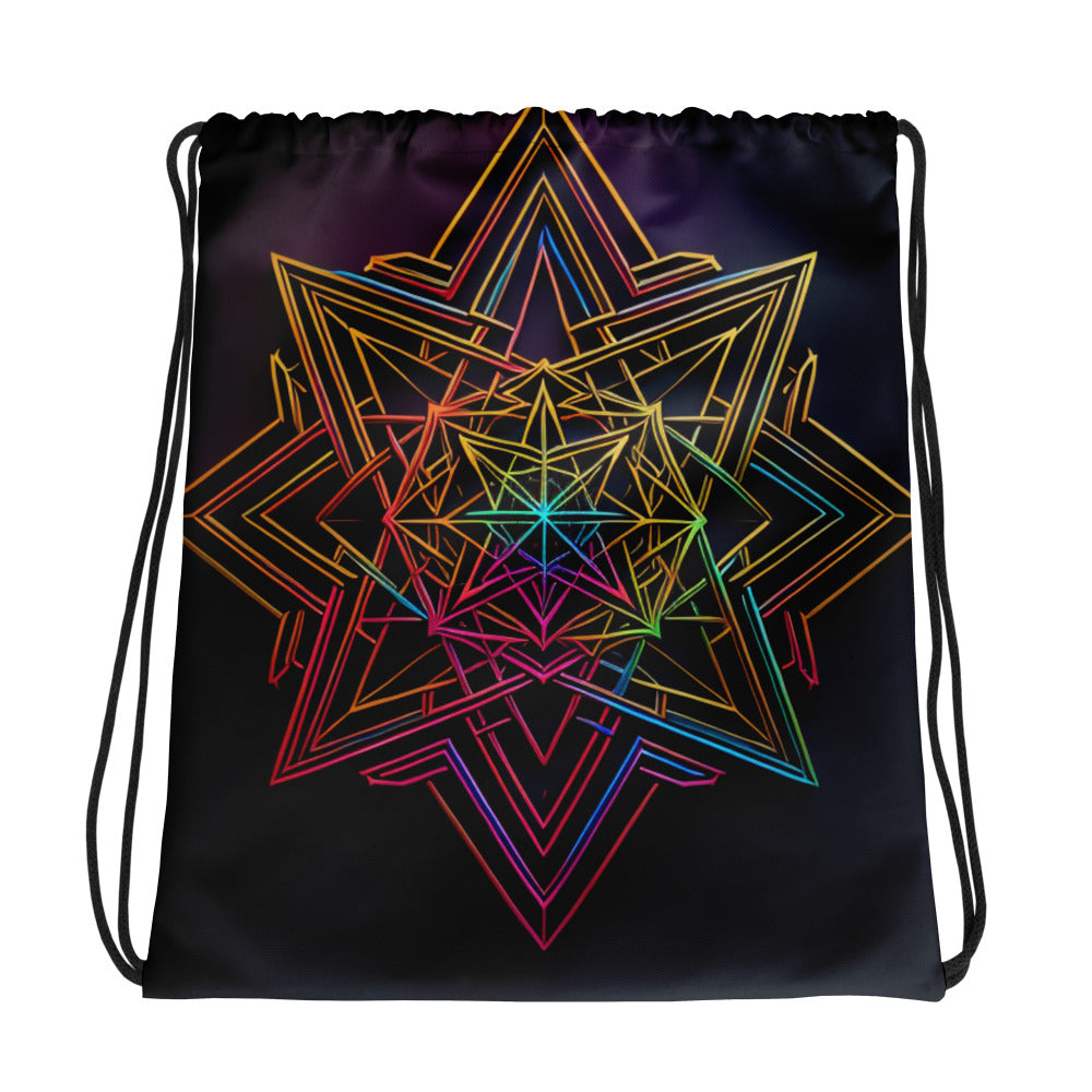 Futuristic Shine| Star of David |Drawstring Bag
