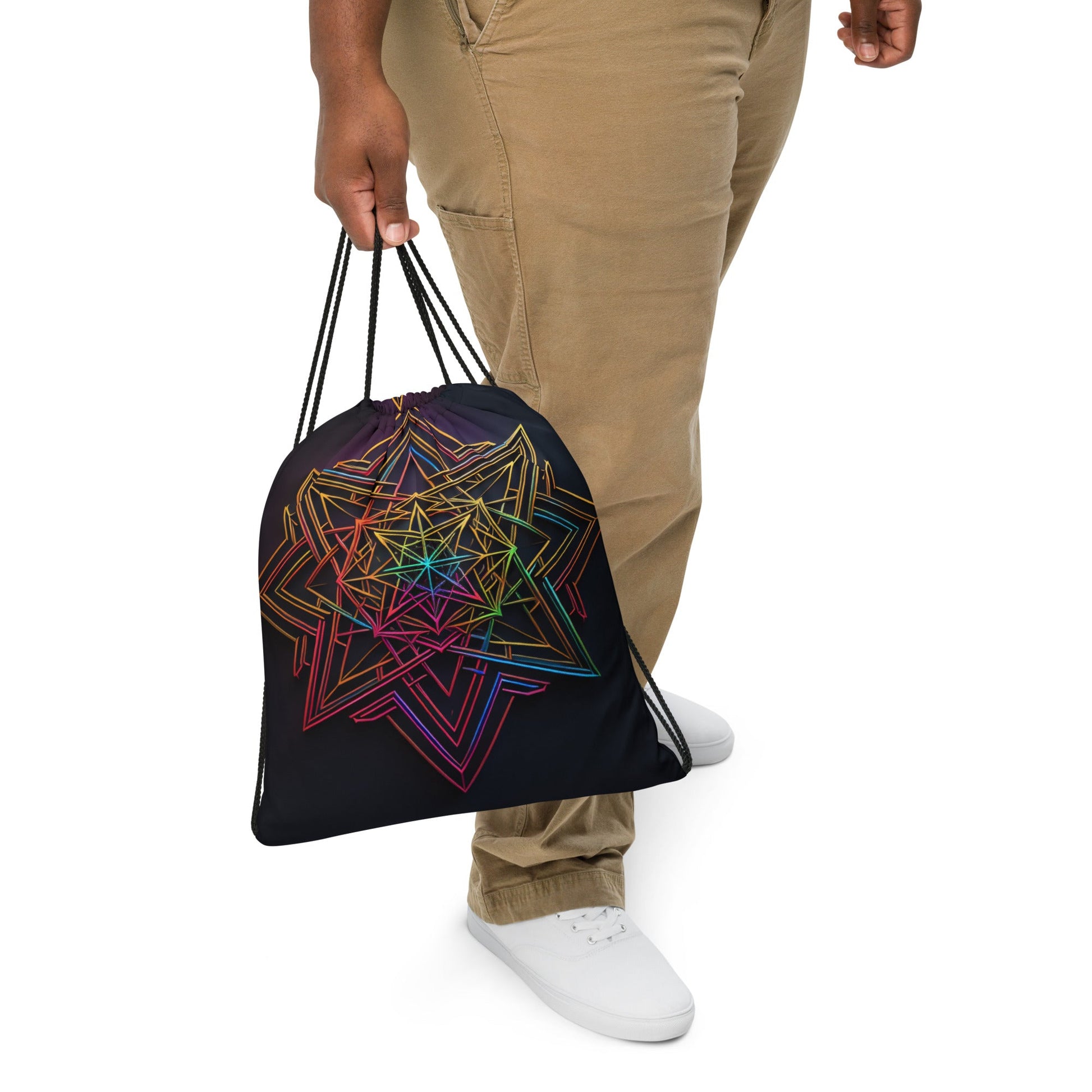 Futuristic Shine| Star of David |Drawstring Bag