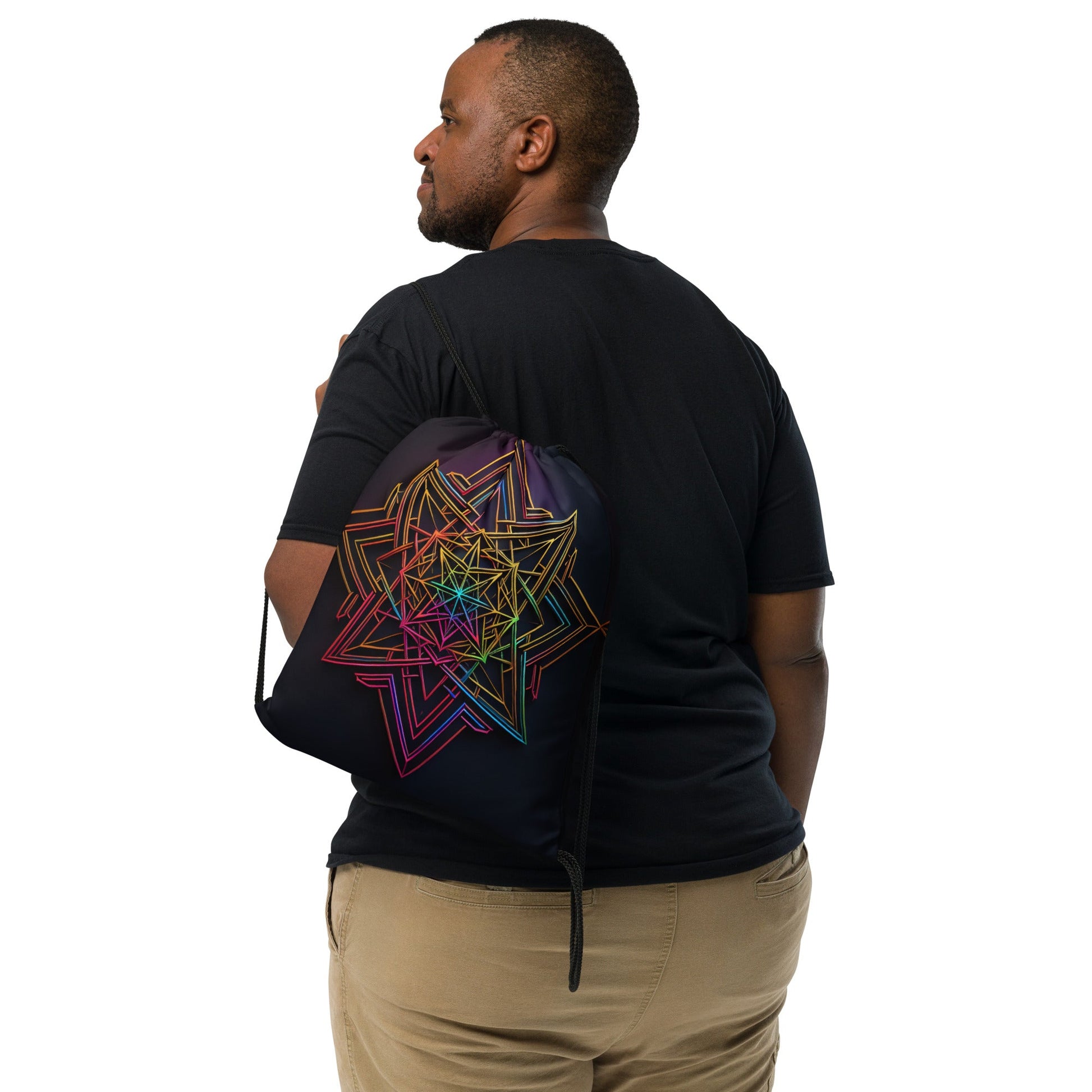 Futuristic Shine| Star of David |Drawstring Bag