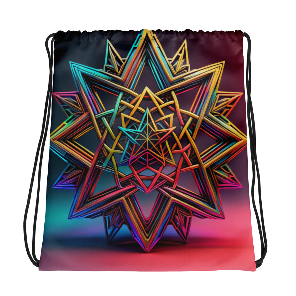 Futuristic Shine| Star of David |Drawstring Bag