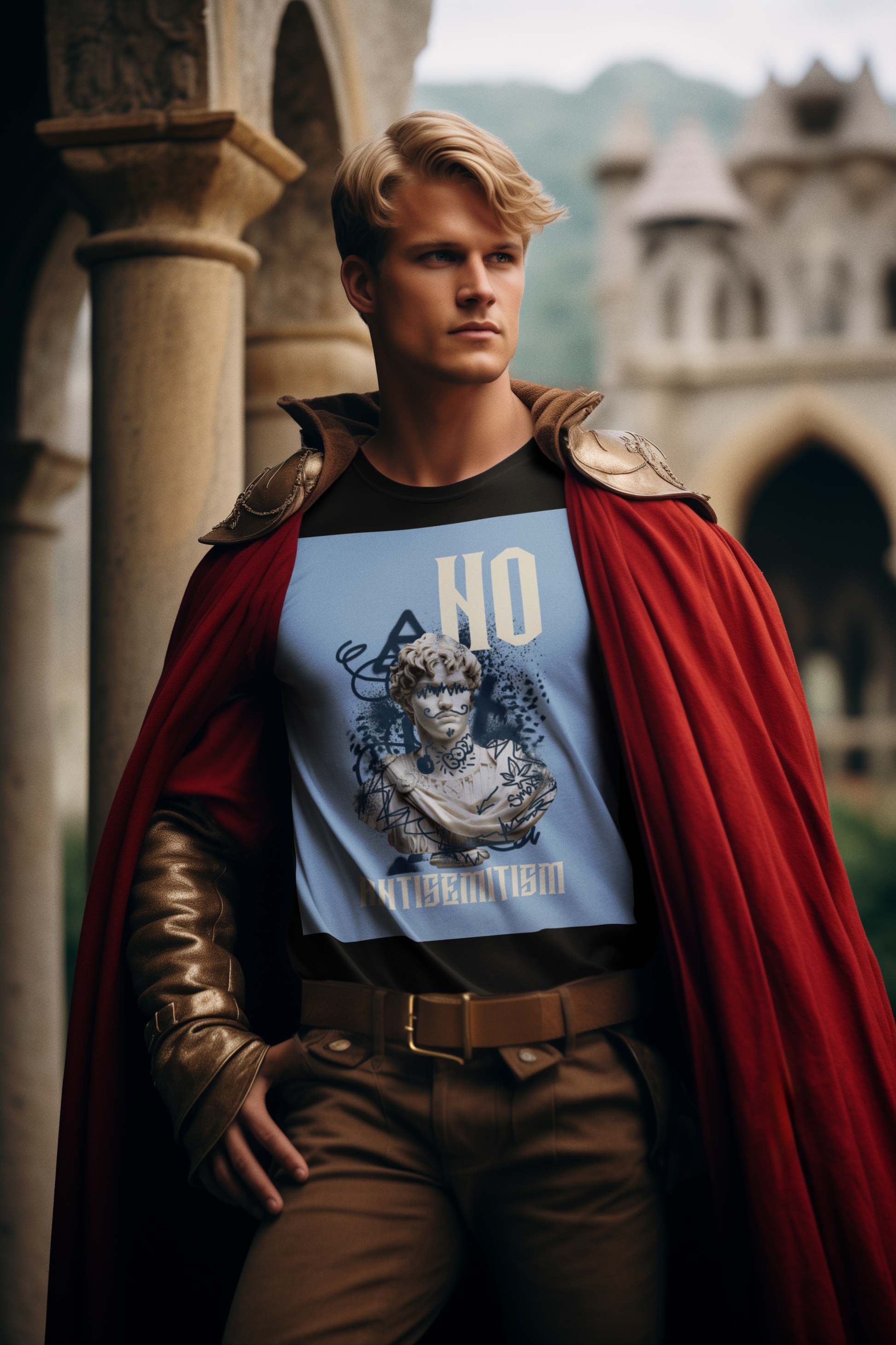 Graffiti Statue Anthem | No Antisemitism | Unisex T-Shirt