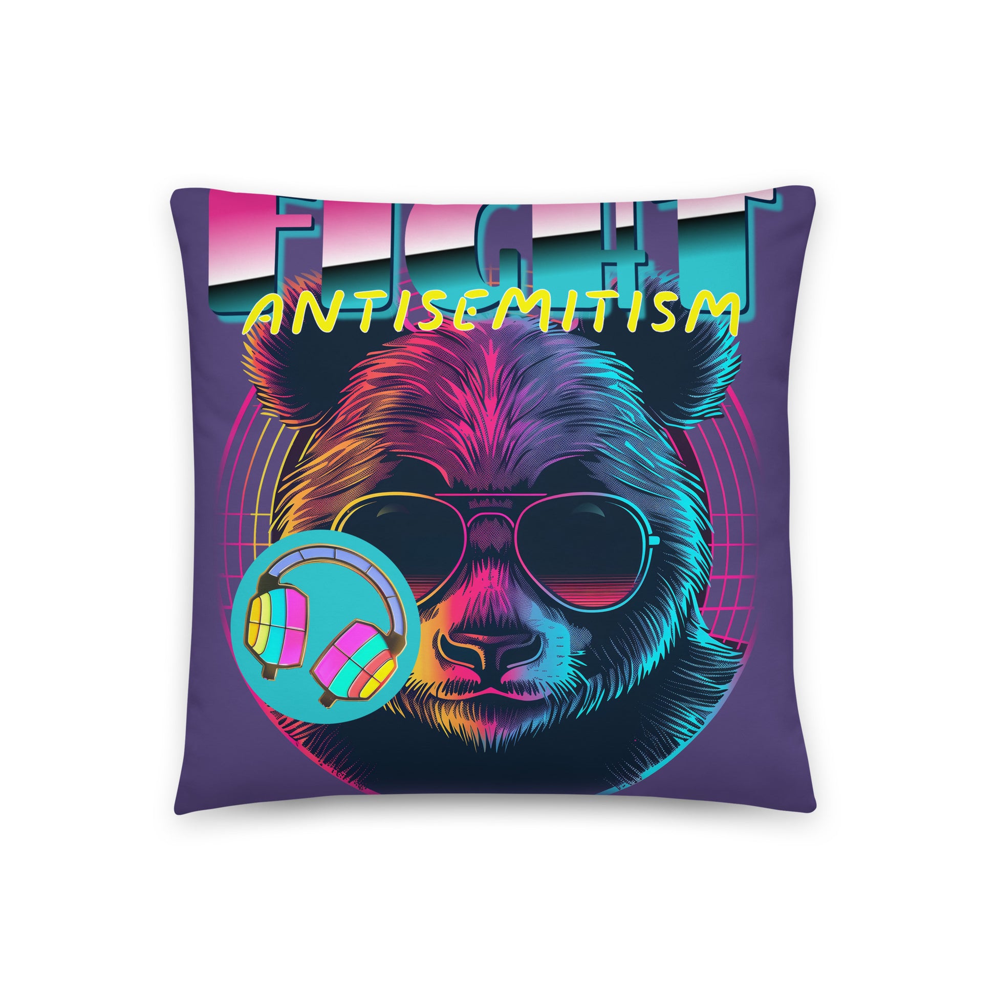 Retro Neon Animal | Fight Antisemitism | Pillow Case