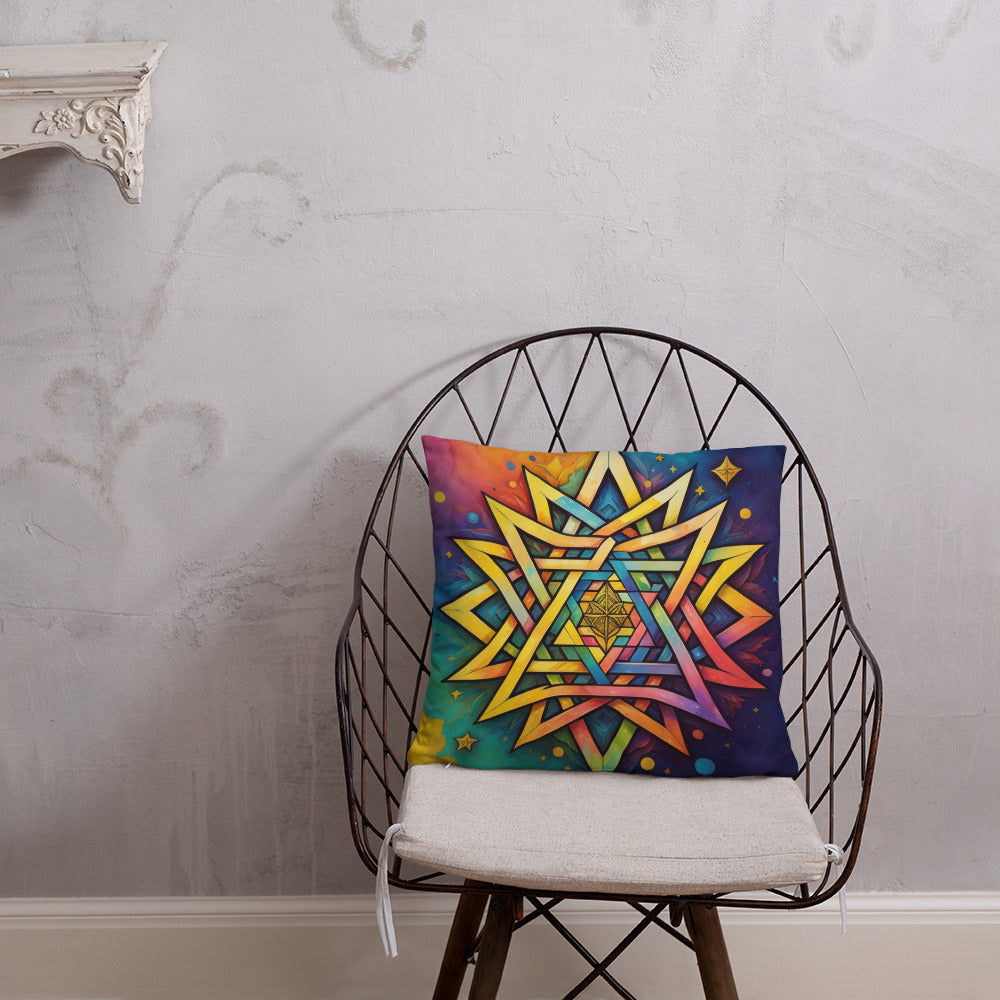 Vibrant Song | Star of David | Pillow Case