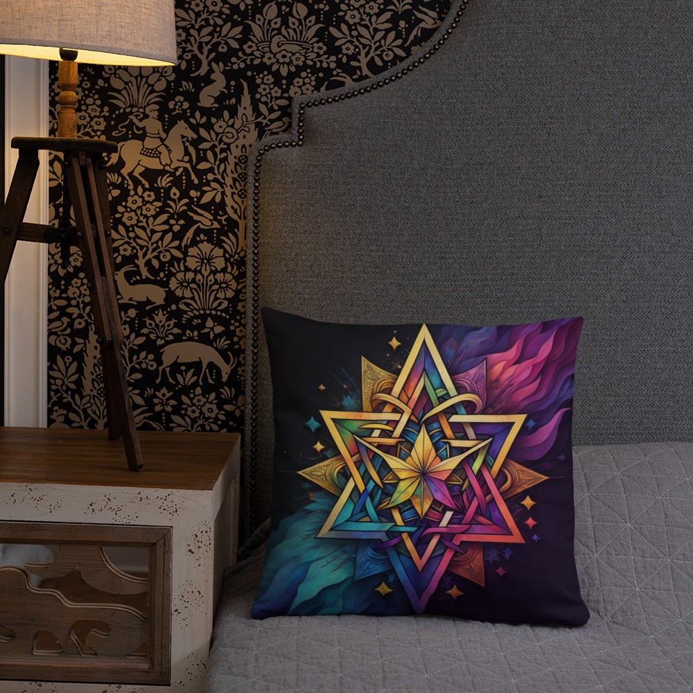 Vibrant Song | Star of David | Pillow Case