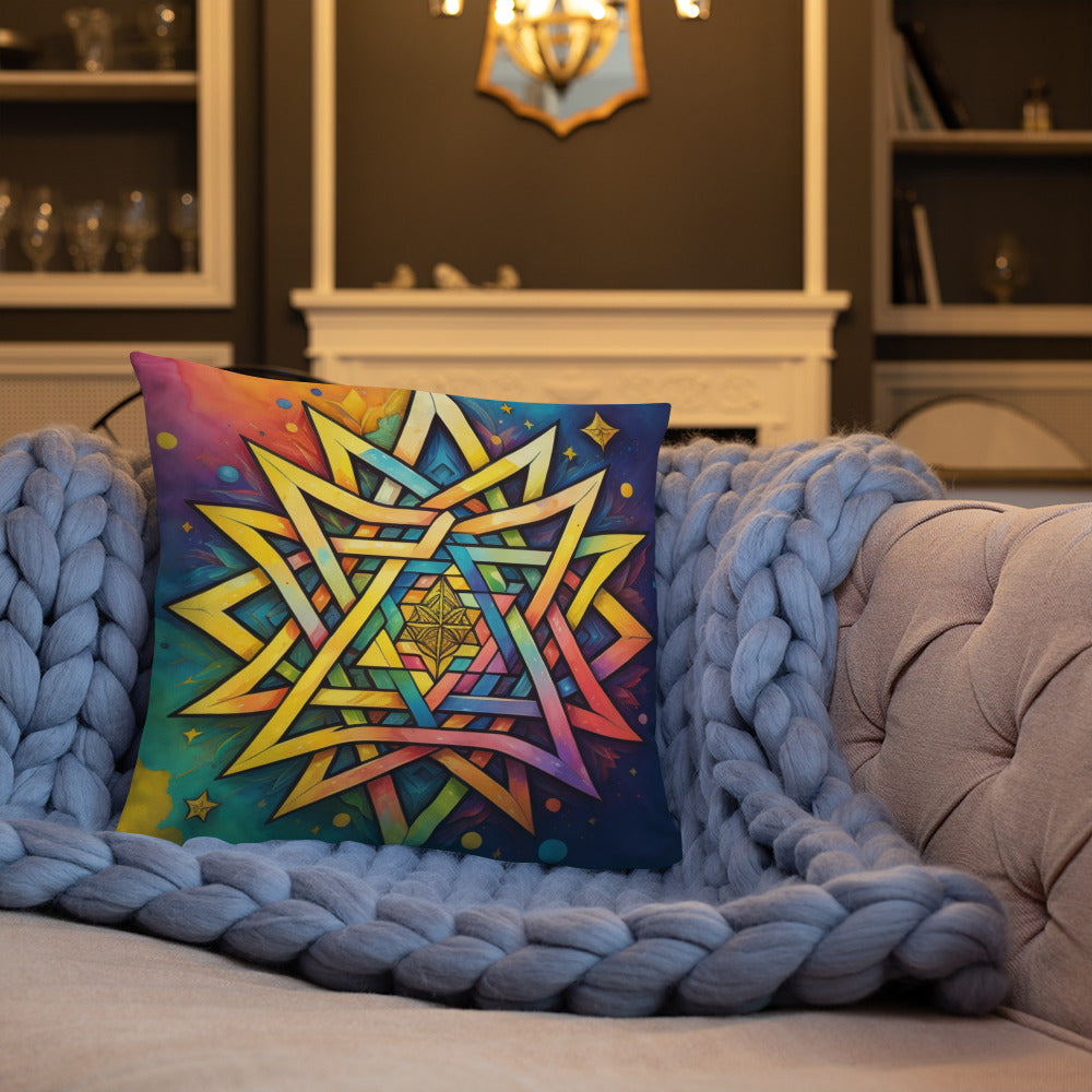 Vibrant Song | Star of David | Pillow Case