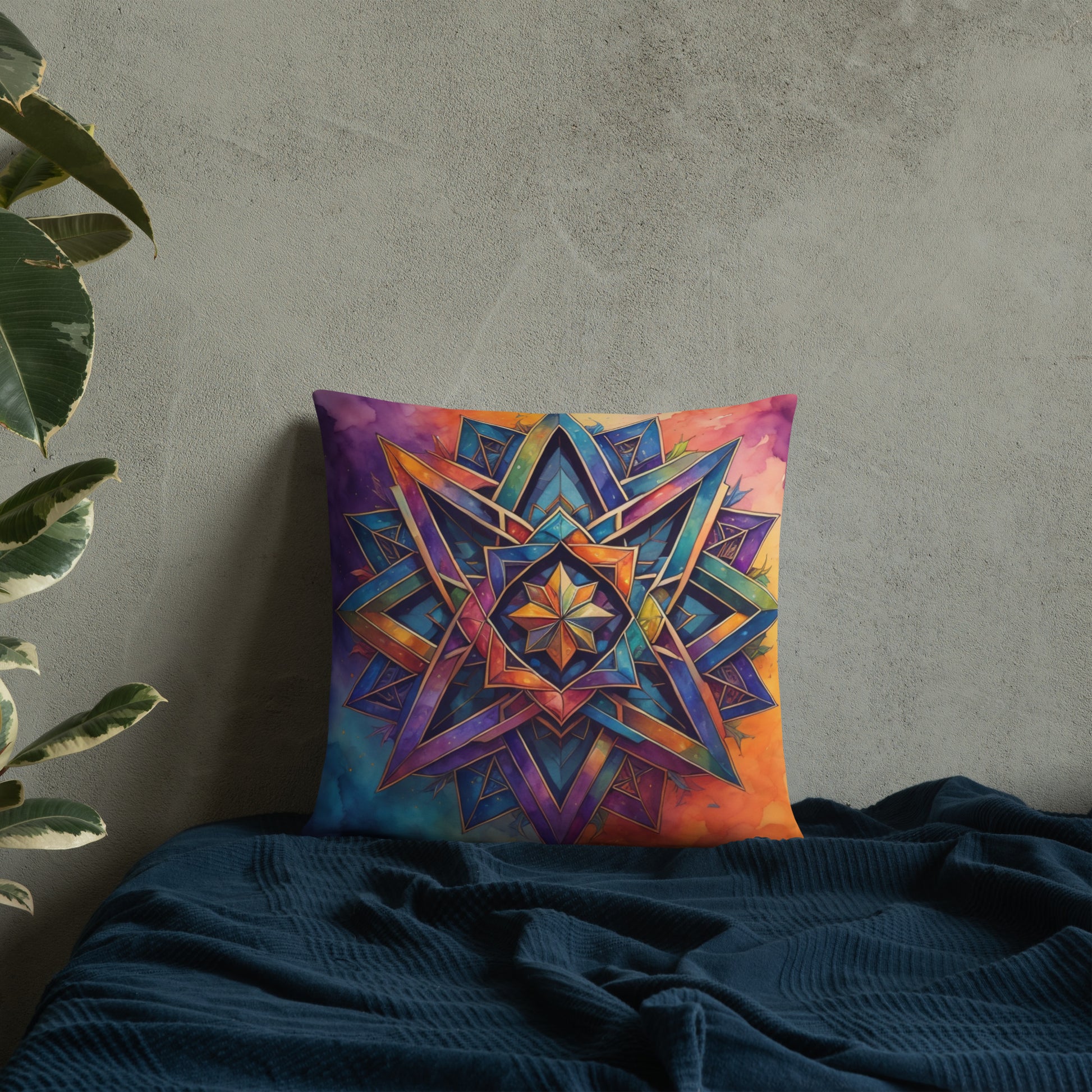Vibrant Song | Star of David | Pillow Case