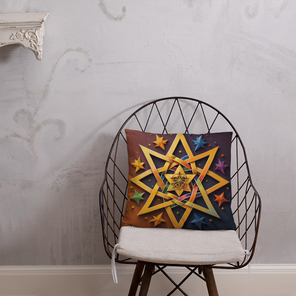 Vibrant Song | Star of David | Pillow Case