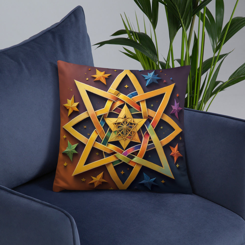 Vibrant Song | Star of David | Pillow Case
