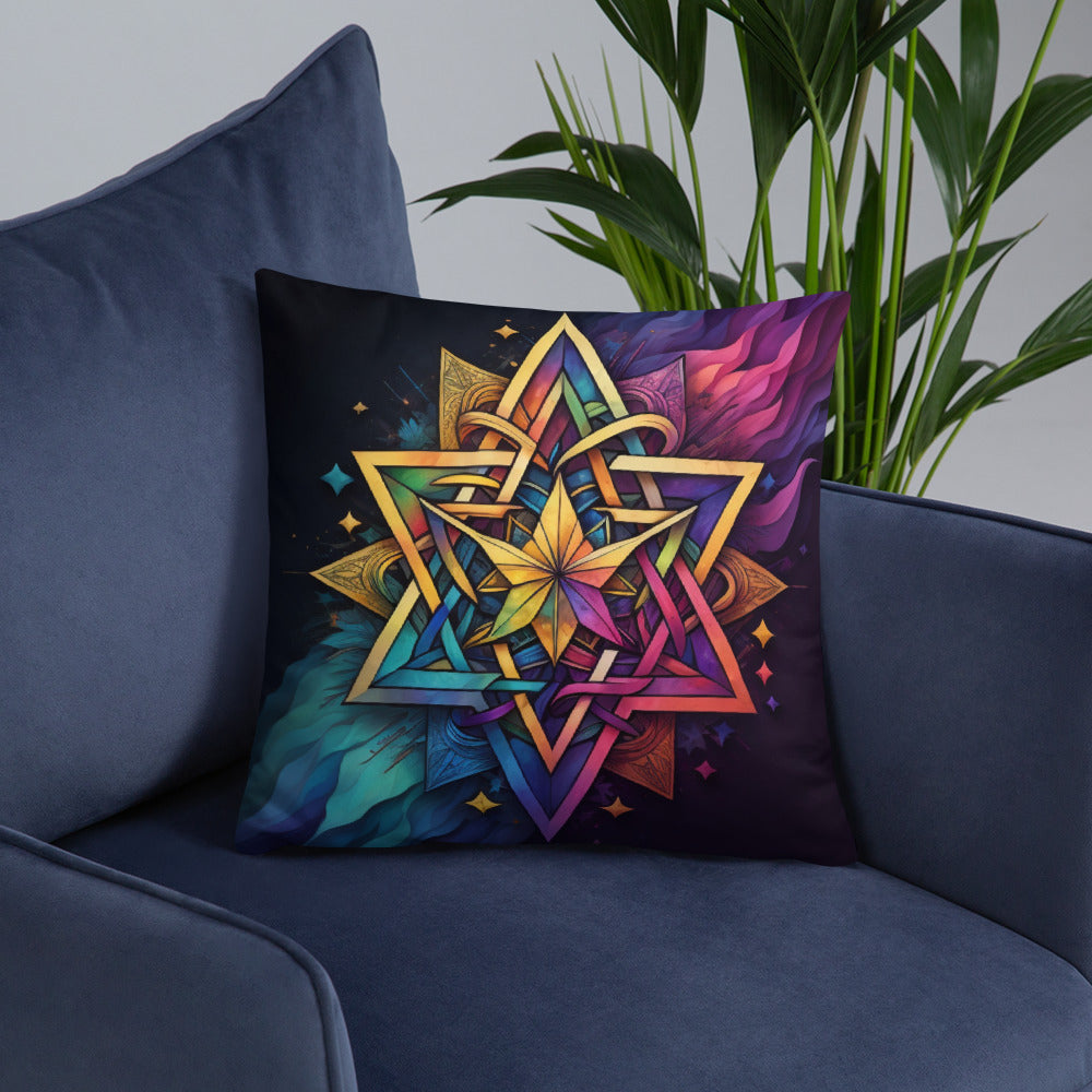 Vibrant Song | Star of David | Pillow Case