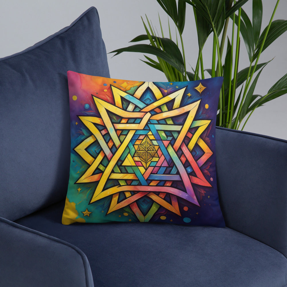 Vibrant Song | Star of David | Pillow Case