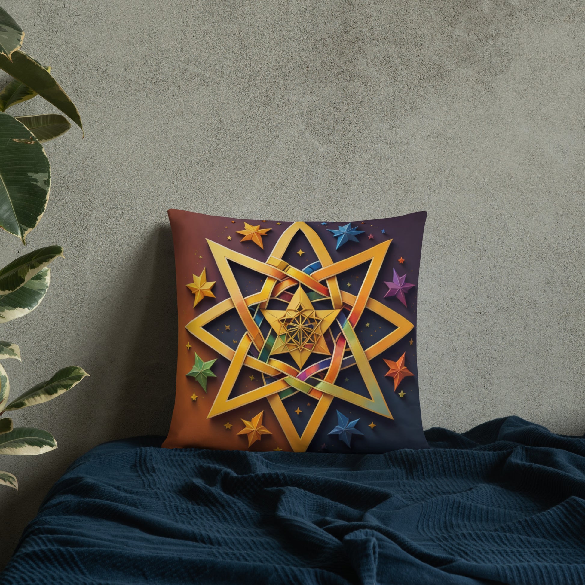 Vibrant Song | Star of David | Pillow Case