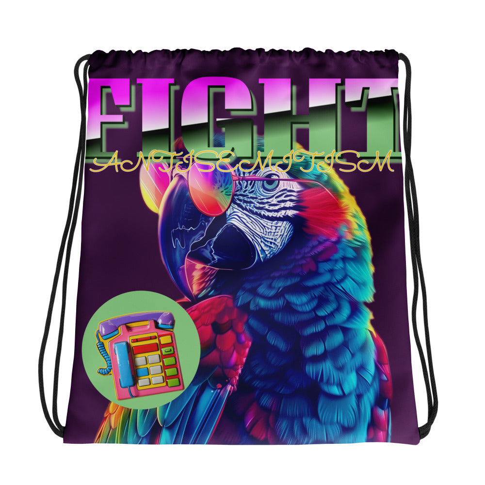 Retro Neon Animal | Drawstring Bag