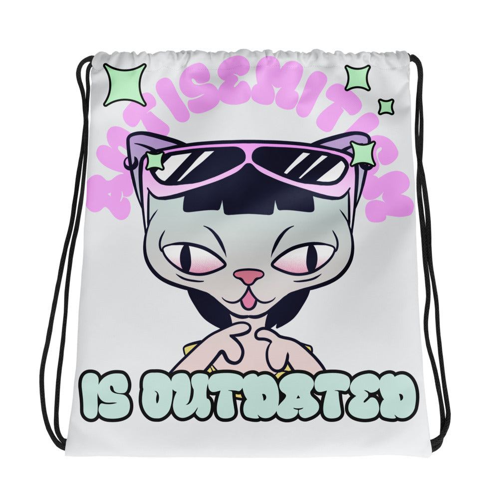 Cool Cat | Antisemitism Is Outdated | Drawstring Bag